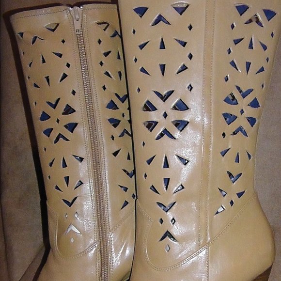 Mia Women's Boots Size 7 Tan Genuine Leather - Picture 6 of 6